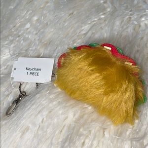 Furry taco keychain